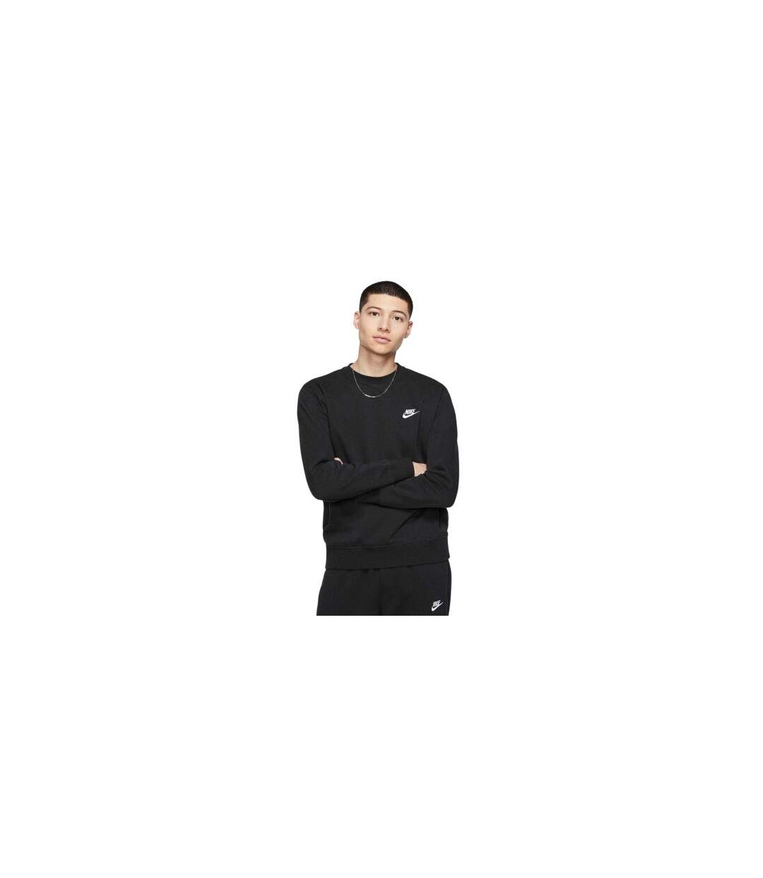 Sweat Sportswear Club Homme Noir Blanc Nike-1