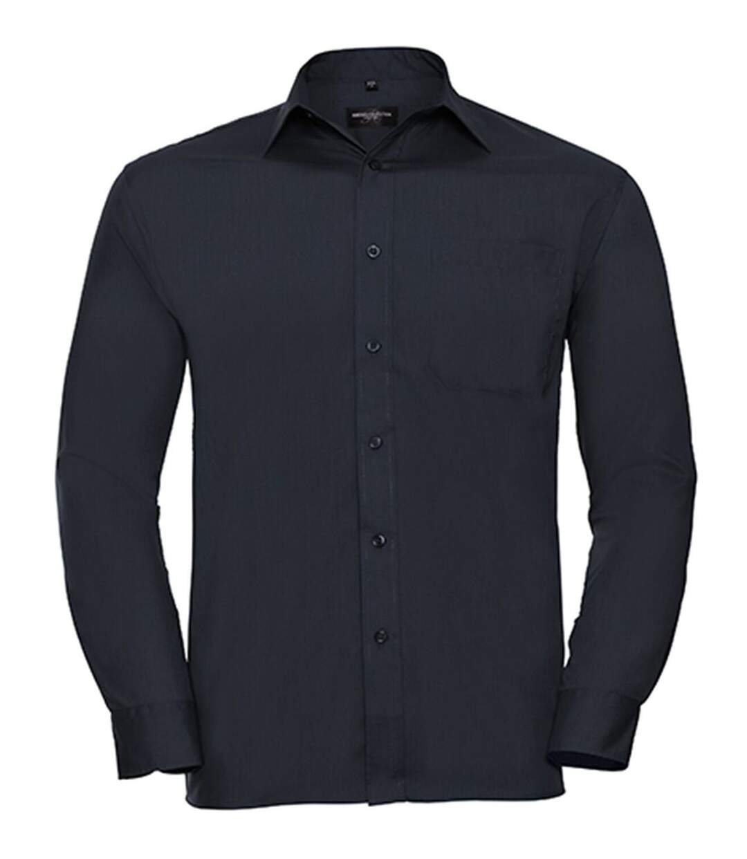 Chemise poplin manches longues repassage facile - Homme - RU934M - bleu marine-2