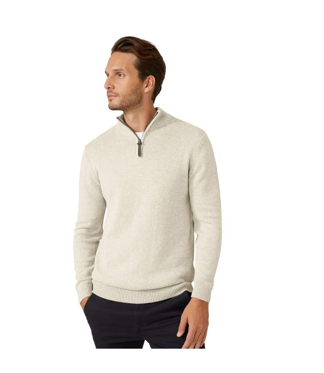 Pull Premium Homme Beige Gris Maine-1