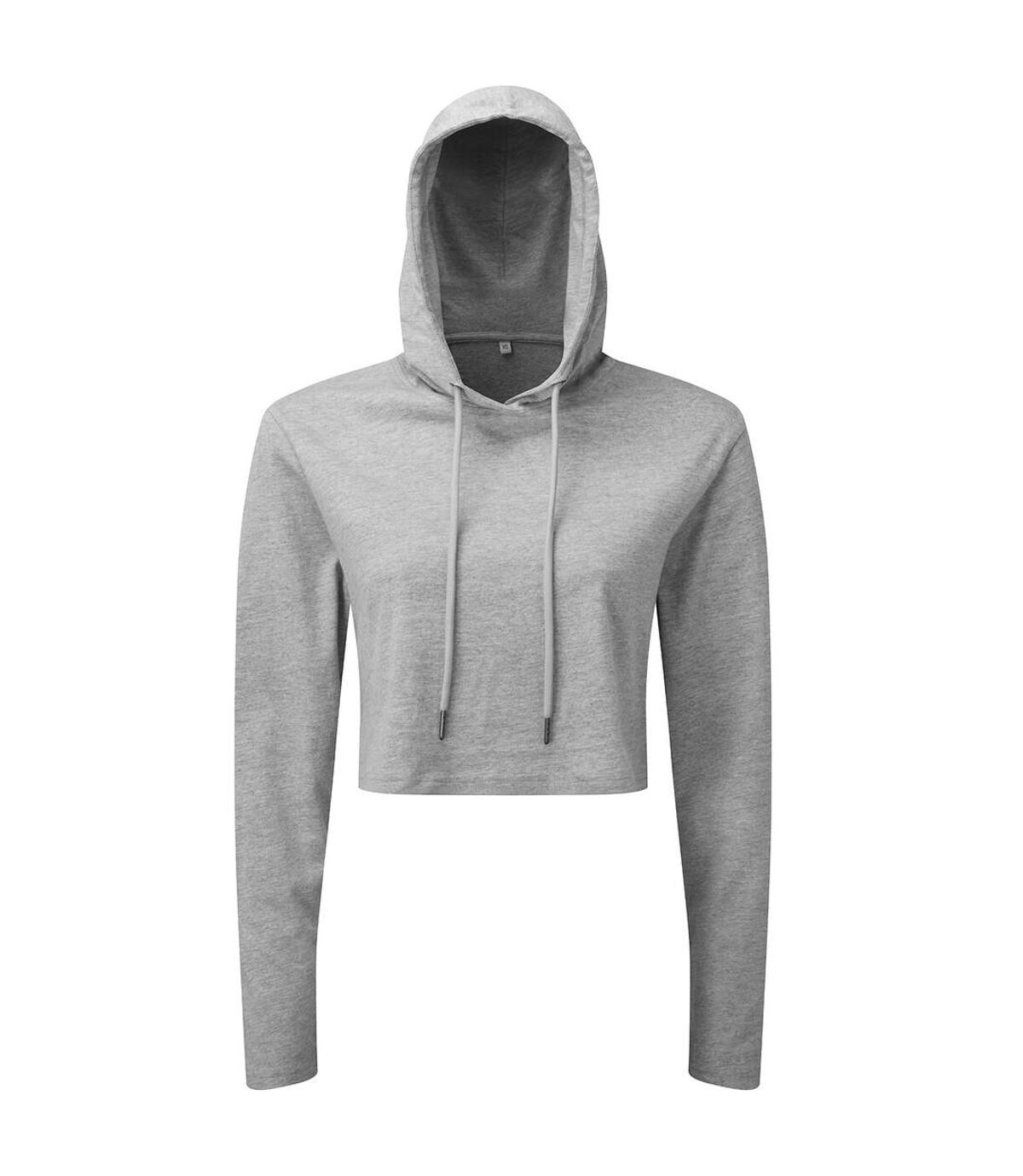TriDri Womens/Ladies Heather Cropped Long-Sleeved T-Shirt (Heather Grey)