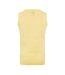 Womens/ladies Embroidered Logo Knitted Sleeveless Vest Top Yellow Puma-2