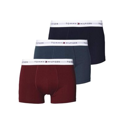 X3 Boxers Noir/Bordeaux Homme Tommy Hilfiger UM0UM02761 - L