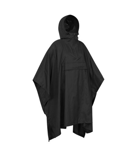 Womens/ladies pakka waterproof poncho black Mountain Warehouse