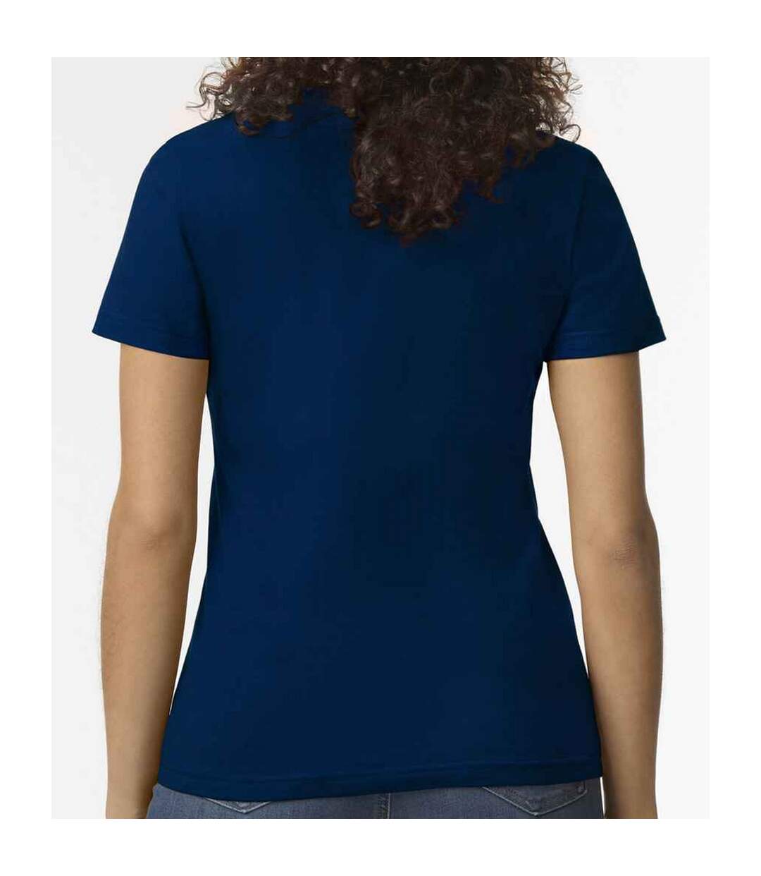 T-shirt femme bleu marine Gildan