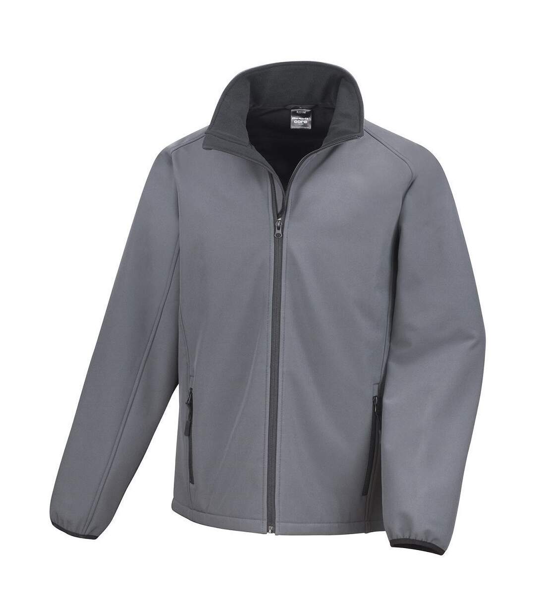 Veste softshell - Homme - R231M - gris charcoal et noir-1