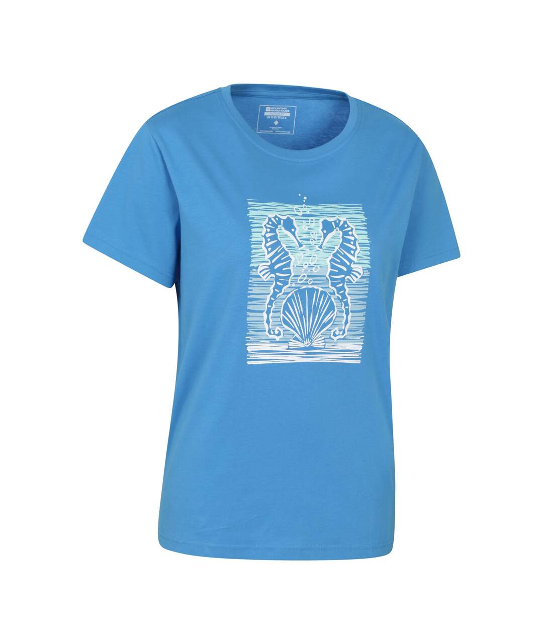 T-shirt Motif/style Hippocampe Femme Bleu Mountain Warehouse-4