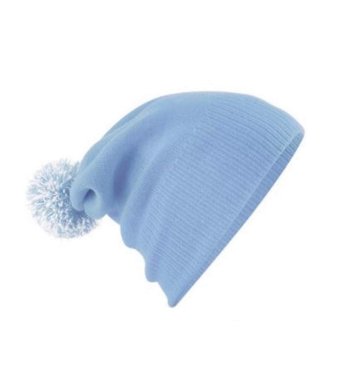 Adultes Bonnet Unisexe Snowstar Bleu Ciel Blanc Beechfield-2