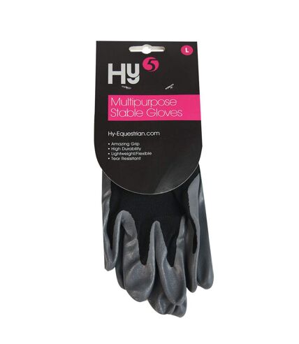 Hy5 Adults Multipurpose Stable Gloves (Black)