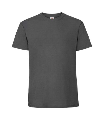 Fruit of the Loom Mens Iconic Premium Ringspun Cotton T-Shirt (Light Graphite) - UTBC5183