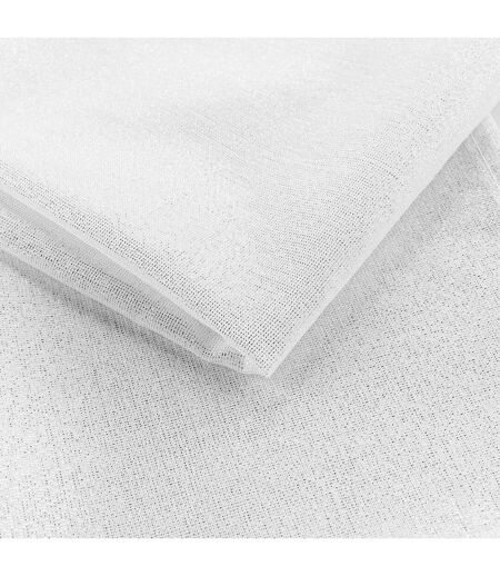 Lot de 6 serviettes fils métallisés L. 40 cm x l. 40 cm - Blanc et argent