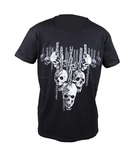 T-shirt homme manches courtes - 10746 Tête de mort - noir