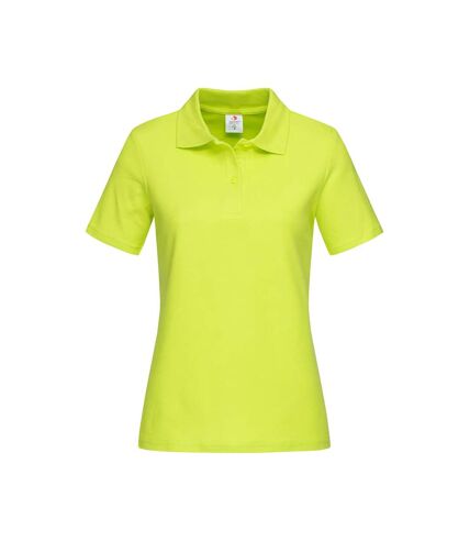 Stedman Womens/Ladies Cotton Polo (Bright Lime)