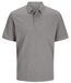 Polo manches courtes - JACK&JONES - Unisexe - JJ7556 - gris clair mélange