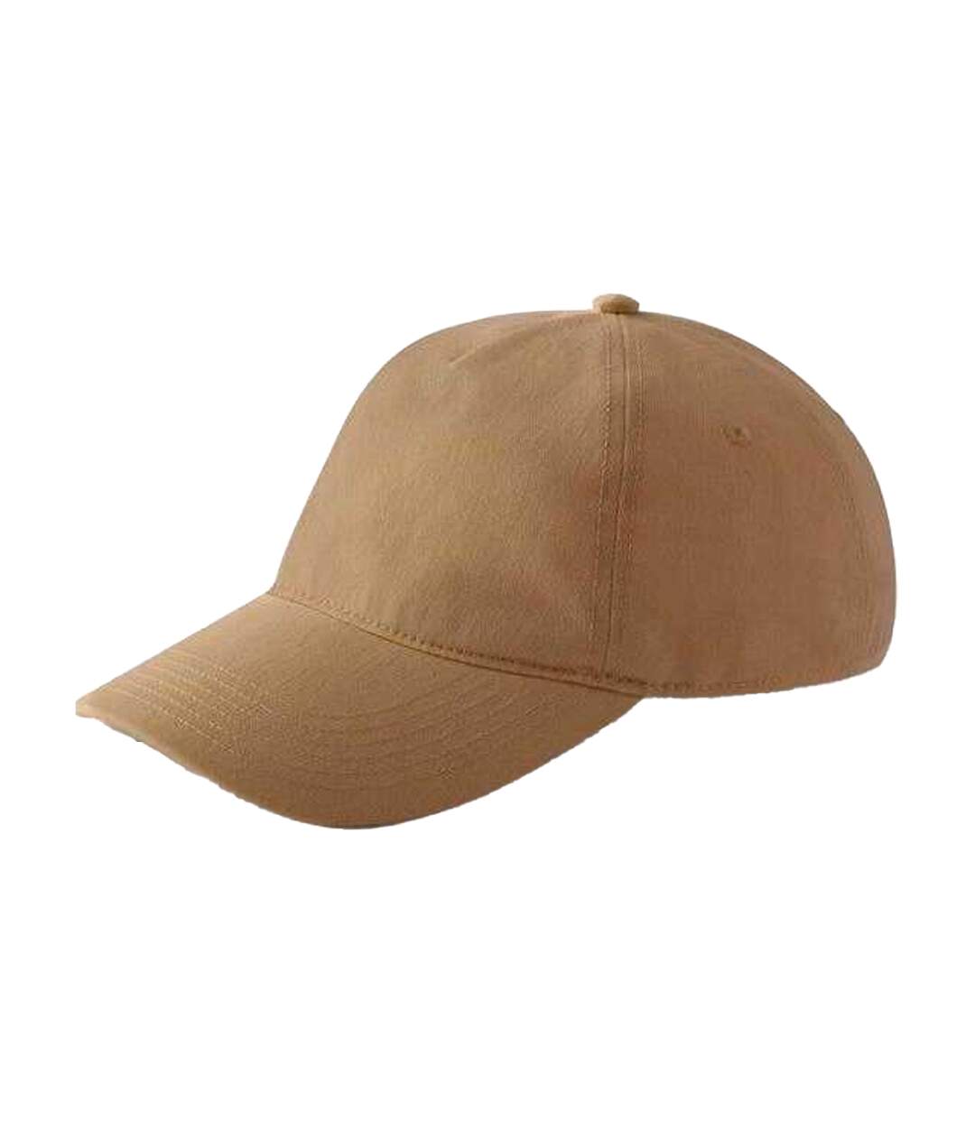 Casquette De Baseball Unie En Coton Bio Marron Clair Beechfield-2