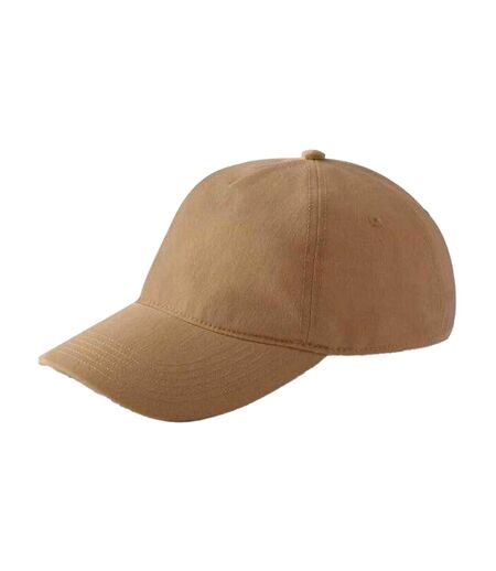 Casquette De Baseball Unie En Coton Bio Marron Clair Beechfield