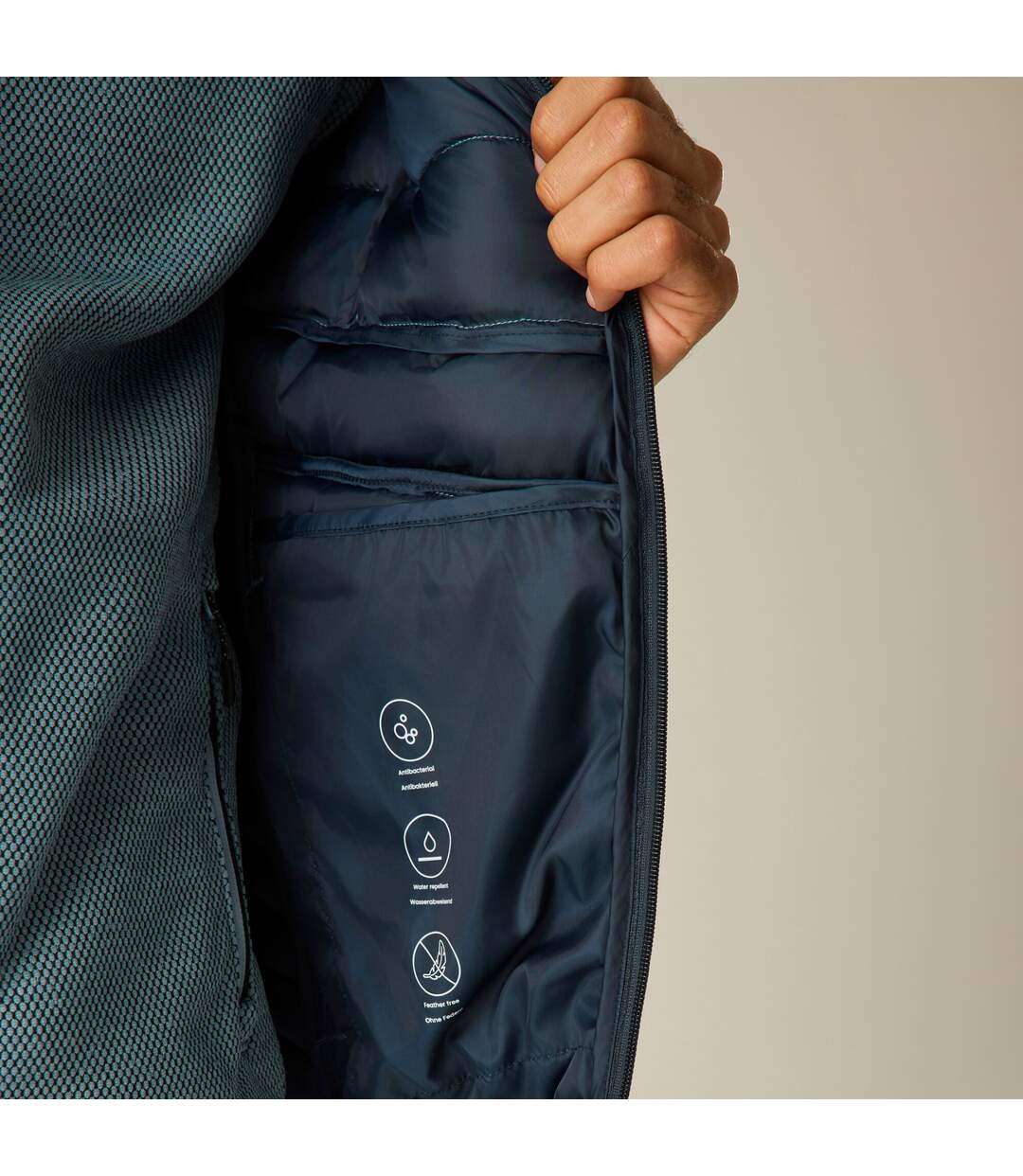 Veste Motif/style À Capuche Leedre Homme Vieux Bleu Bleu Marine Regatta-4