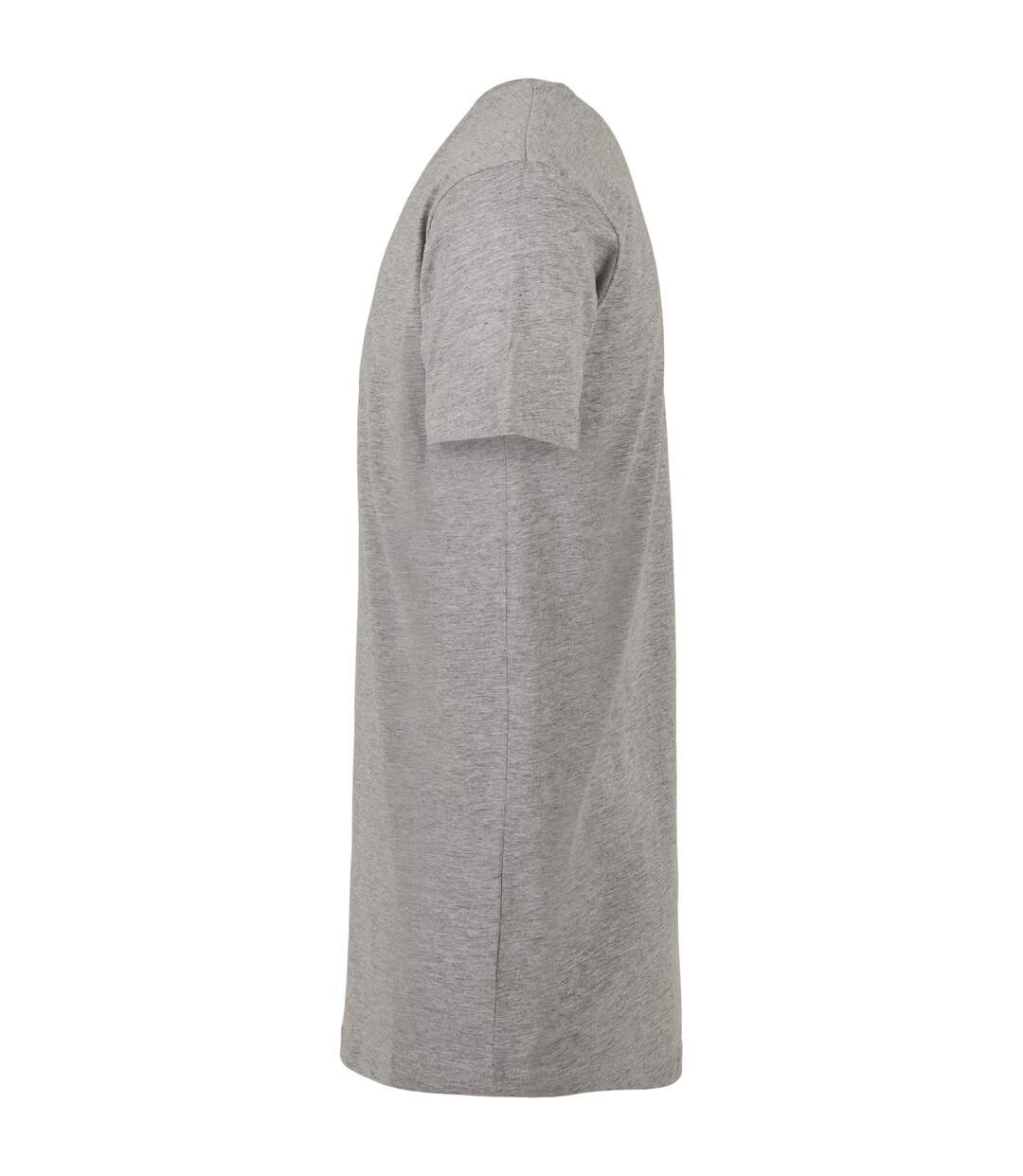 T-shirt Motif/style Long Femme Gris Chiné Build Your Brand-4