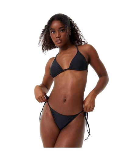 Womens/ladies Triangle Side Tie Bikini Bottoms Black Jack Wills