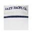 Womens/ladies Striped Quarter Zip Long-sleeved Sweatshirt White Lazy Jacks-4