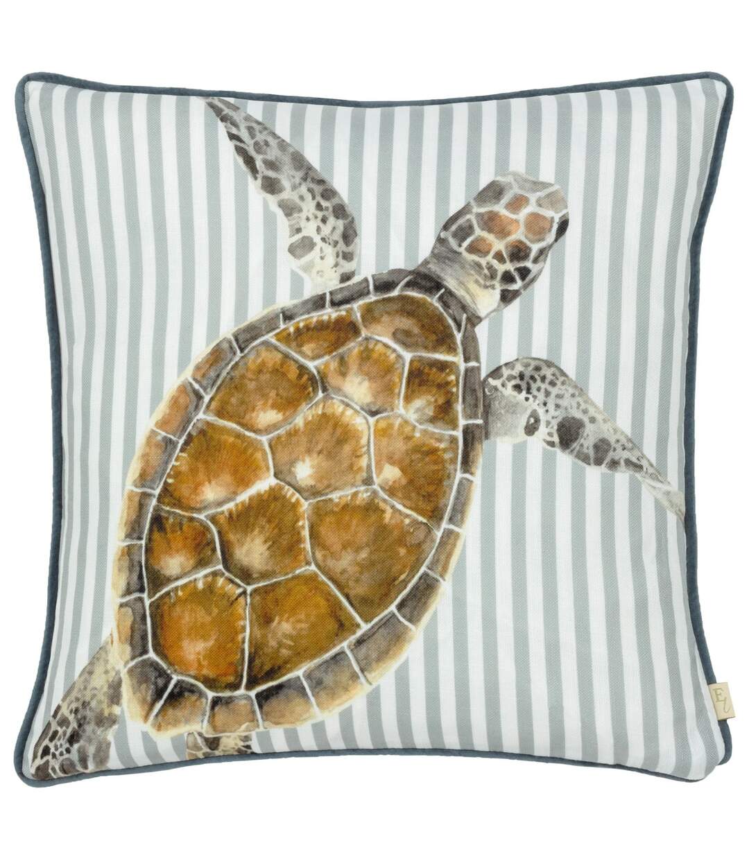 Salcombe piped turtle cushion cover 43cm x 43cm multicoloured Evans Lichfield-1