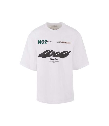 T-shirt Motif/style Sport Automobile Homme Blanc Mister Tee