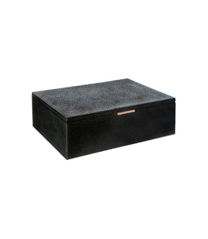Boîte à Bijoux Grainé 26cm Noir