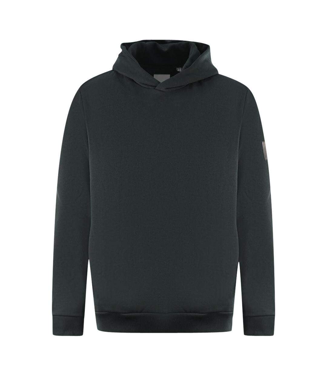 Womens/ladies Plain Pull Over Hoodie Black Lyle & Scott-1