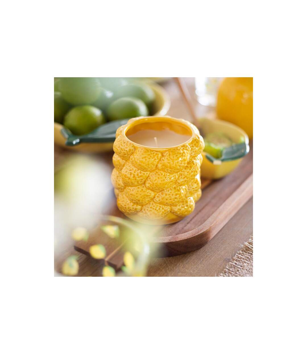 Bougie Parfumée Citron en Céramique Yucatan 330g Agrumes-3