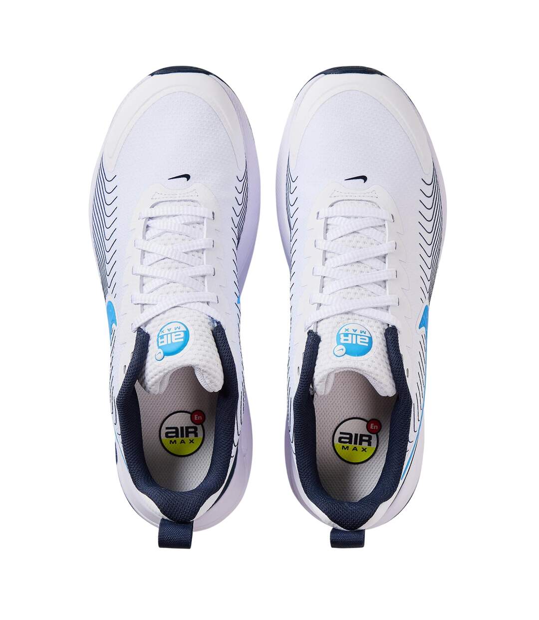 Mens Max Nuaxis Trainers White Blue Nike-3