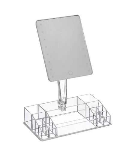 Organiseur Avec Miroir LED Selena 38cm Transparent