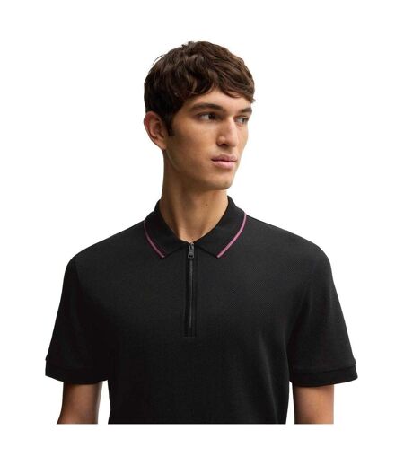 Mens Regular Polo Shirt Black Boss