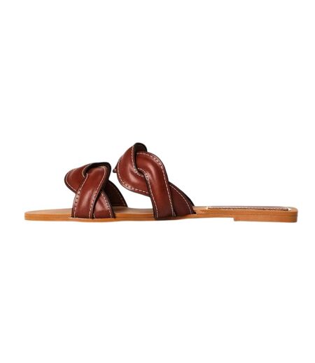 Womens/ladies Braided Casual Flat Sandals Tan Where´s That From