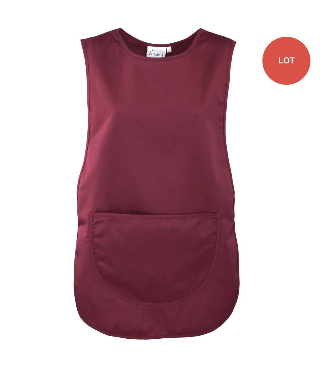 Premier Ladies/Womens Pocket Tabard / Workwear (Pack of 2) (Burgundy) (UTRW7031)-1