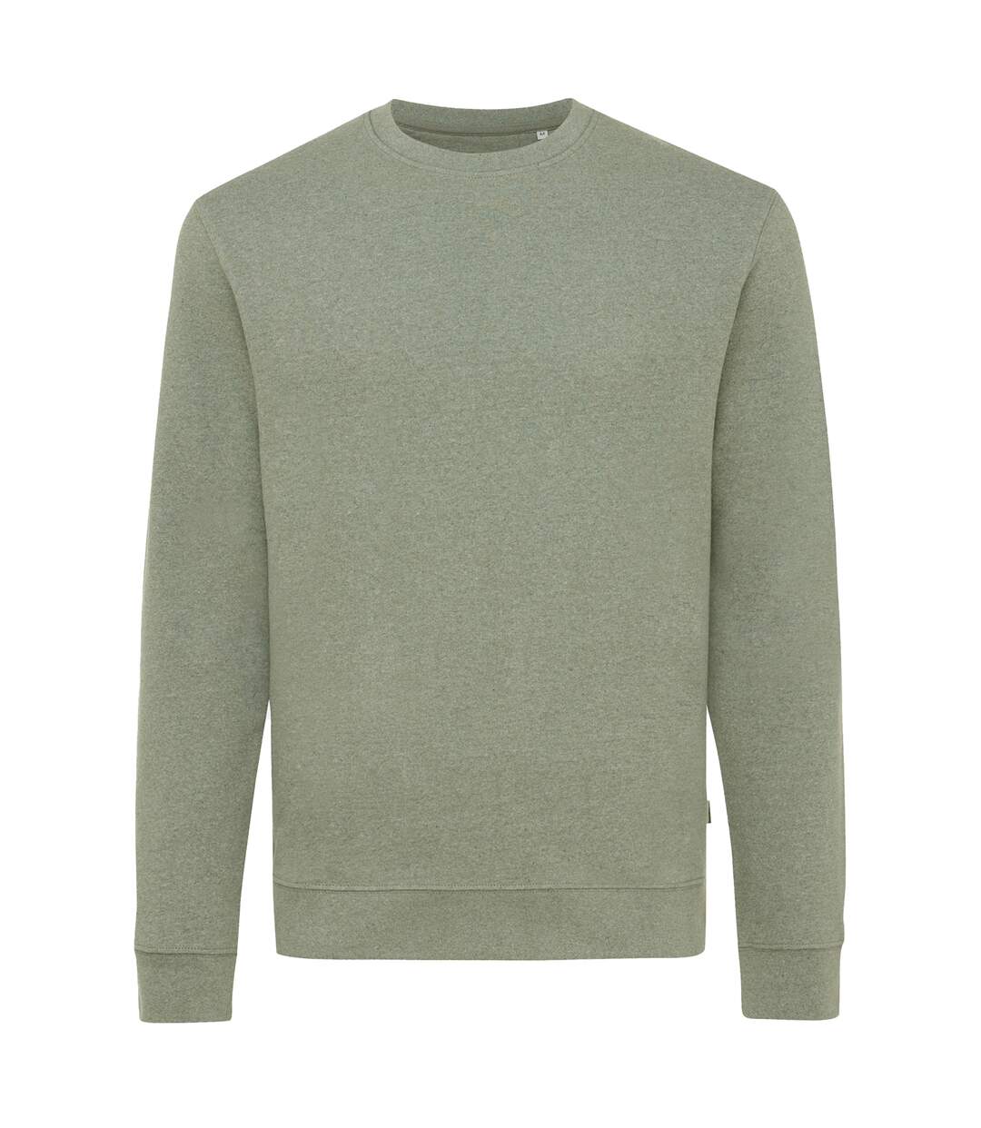 Unisex adult denali recycled cotton undyed sweatshirt heather green Iqoniq-1