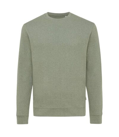Unisex adult denali recycled cotton undyed sweatshirt heather green Iqoniq