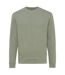 Unisex adult denali recycled cotton undyed sweatshirt heather green Iqoniq-1