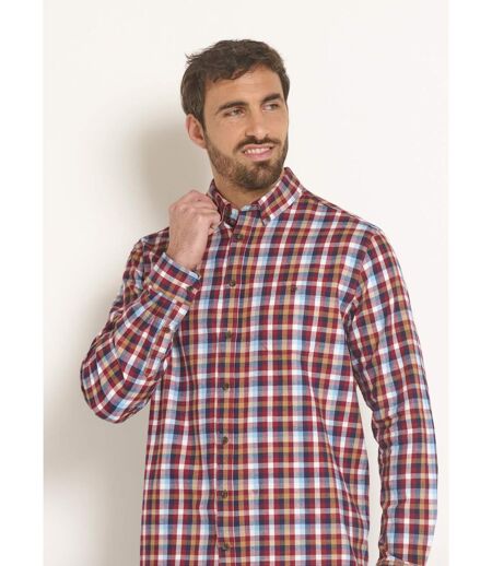 Chemise flanelle détails velours, chic