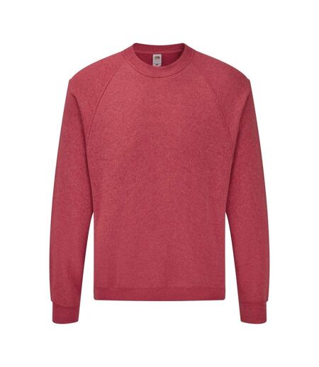 Fruit Of The Loom Mens Raglan Sleeve Belcoro® Sweatshirt (Heather Red) - UTBC368