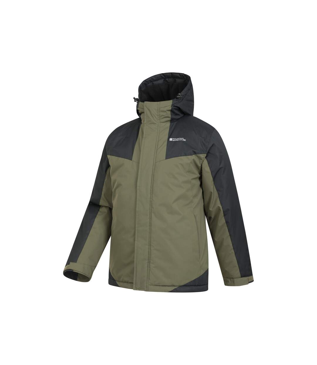 Mens Dusk Iii Ski Jacket Dark Khaki Black Mountain Warehouse-3