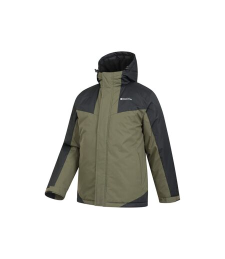 Mens Dusk Iii Ski Jacket Dark Khaki Black Mountain Warehouse