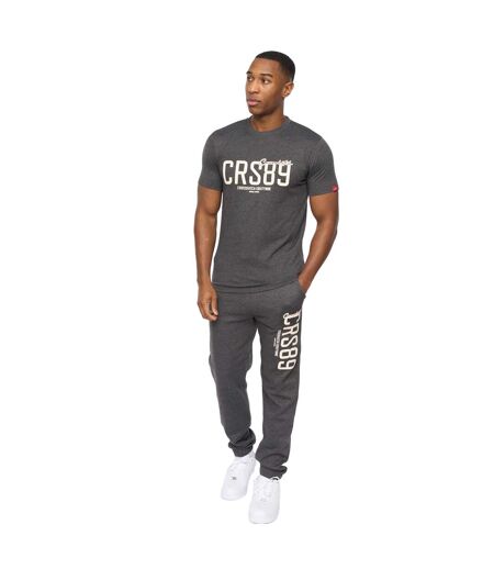 Mens ellsworth t-shirt charcoal marl Crosshatch