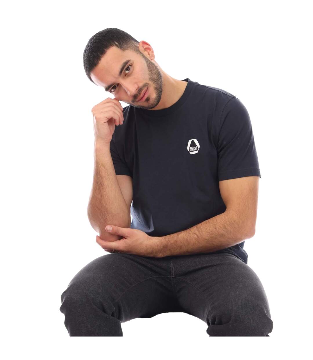 T-shirt T-just 8-3 Homme Bleu Marine Diesel-4