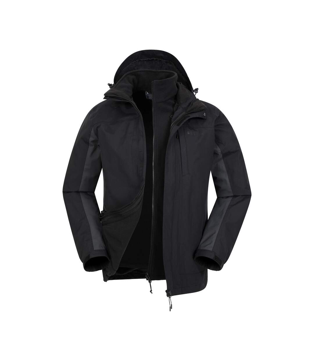 Mens Thunderstorm 3 In 1 Waterproof Jacket Grey Mountain Warehouse-3