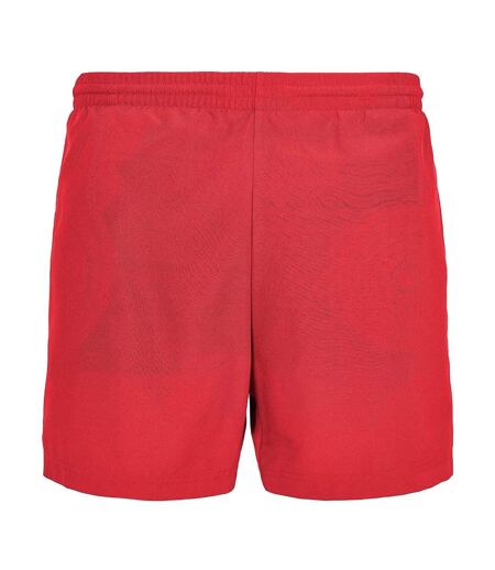 Mens basic swim shorts city red New Morning Studios