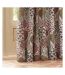 Wylder Ophelia Jacquard Floral Pencil Pleat Curtains (Rednut) (168cm x 137cm)