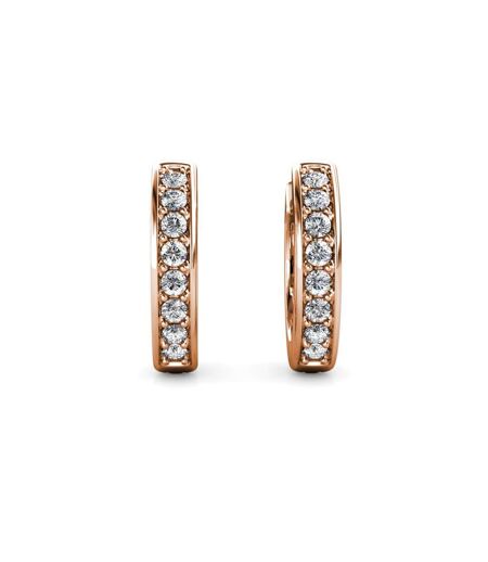 Boucles d'oreilles Circle Hoop, Cristal d'Autriche