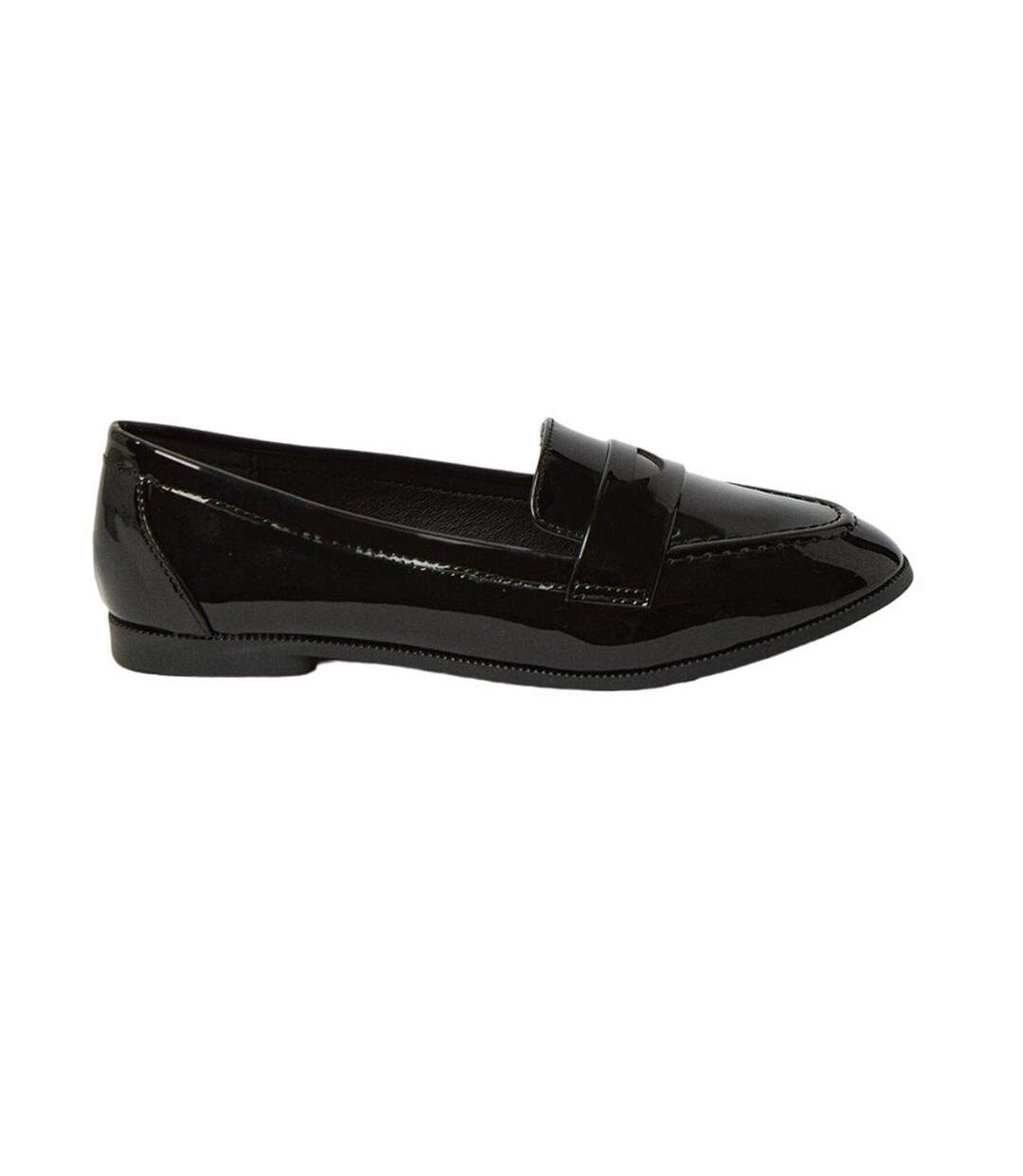 Womens/ladies lana wide penny loafers true black Dorothy Perkins-2