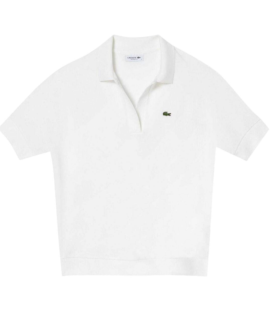 Polo Motif/style Logo Femme Blanc Lacoste-2