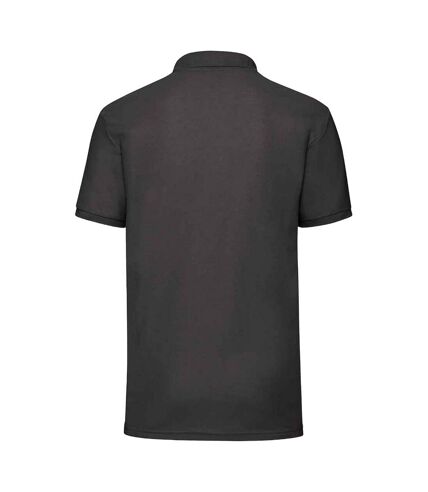 Mens 65/35 polo shirt black Fruit of the Loom