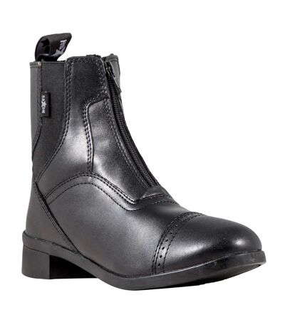 Unisex syntovia zip paddock boots black Saxon